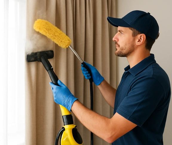 Trusted residential curtain cleaning technician Matty Curtain Cleaning carrara QLD