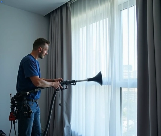 Professional residential curtain cleaning process equipment Matty Curtain Cleaning carrara